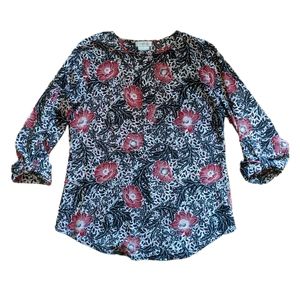 Van Heusen S Floral Mid-length Sleeve Top